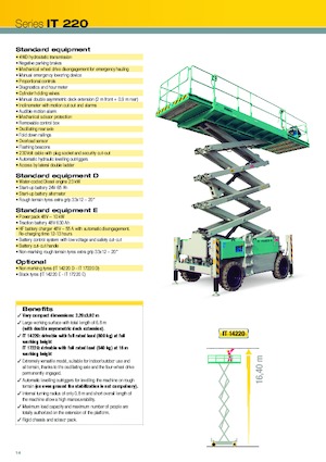 Verrijdbare schaarliften Iteco IT 14220 E