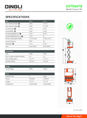 Verrijdbare schaarliften Dingli JCPT0607B