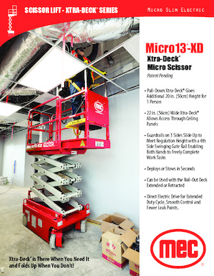 Verrijdbare schaarliften MEC Micro 13-XD