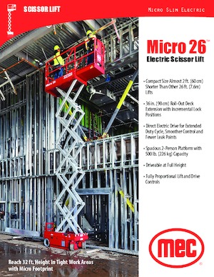 Verrijdbare schaarliften MEC Micro 26