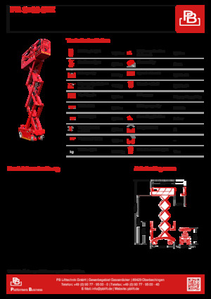Verrijdbare schaarliften PB PB S100-8EZ