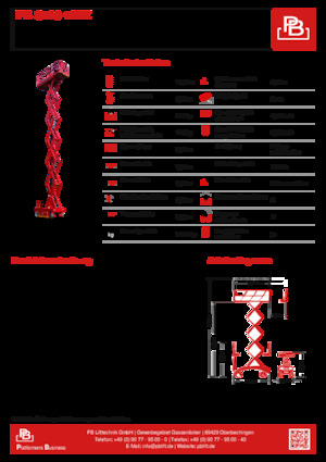 Verrijdbare schaarliften PB PB S120-12EZ