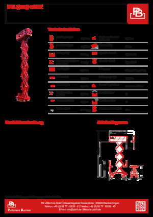 Verrijdbare schaarliften PB PB S140-12EZ