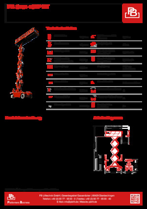 Verrijdbare schaarliften PB PB S151-19EP HT