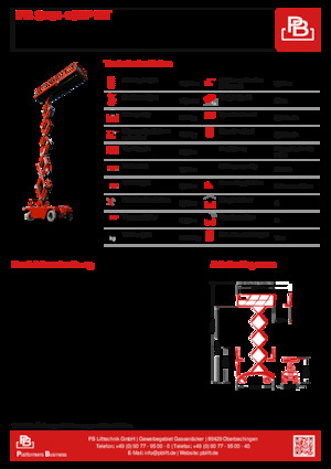 Verrijdbare schaarliften PB PB S151-19EP HT