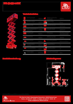 Verrijdbare schaarliften PB PB S160-14EZ