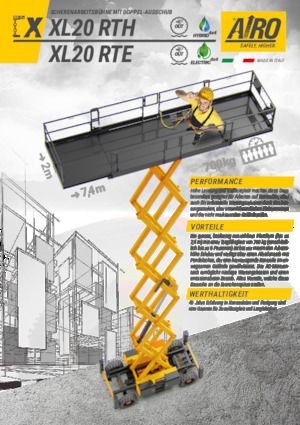 Verrijdbare schaarliften AIRO XL20 RTE