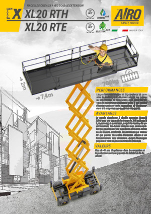 Verrijdbare schaarliften AIRO XL20 RTE