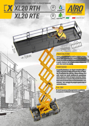 Verrijdbare schaarliften AIRO XL20 RTE