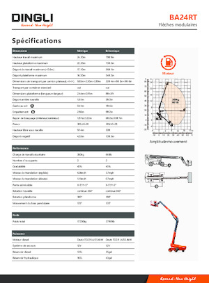 Telescoophoogwerkers op wielen Dingli BA24RT
