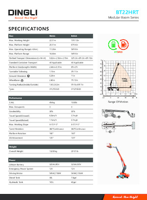 Telescoophoogwerkers op wielen Dingli BT22HRT