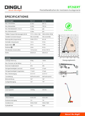 Telescoophoogwerkers op wielen Dingli BT26ERT