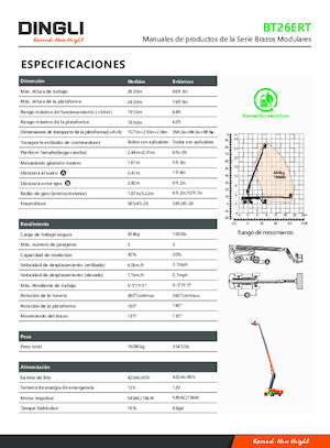 Telescoophoogwerkers op wielen Dingli BT26ERT