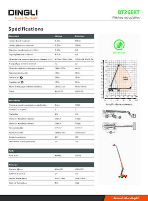 Telescoophoogwerkers op wielen Dingli BT26ERT