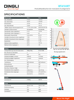 Telescoophoogwerkers op wielen Dingli BT41HRT