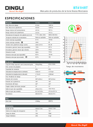Telescoophoogwerkers op wielen Dingli BT41HRT