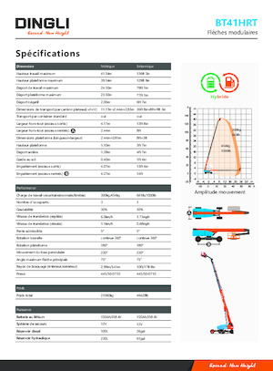 Telescoophoogwerkers op wielen Dingli BT41HRT