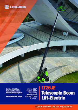 Telescoophoogwerkers op wielen Liugong LT26JE