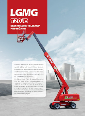 Telescoophoogwerkers op wielen LGMG  T20JE
