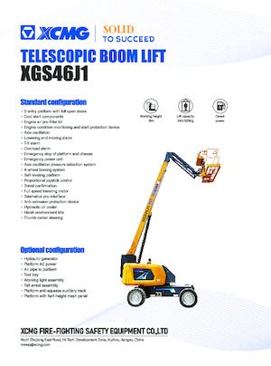 Telescoophoogwerkers op wielen XCMG XGS46J1