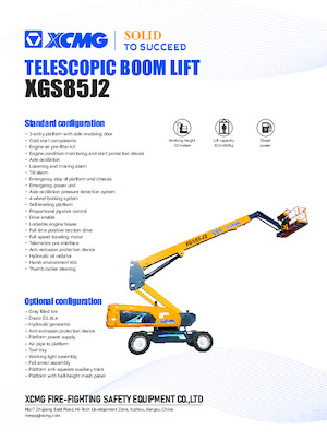 Telescoophoogwerkers op wielen XCMG XGS85J2