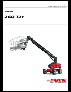 Telescoophoogwerkers op wielen Manitou 260 TJ+ ST3A