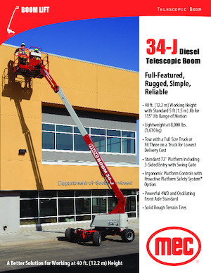 Telescoophoogwerkers op wielen MEC 34-J