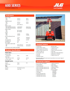 Telescoophoogwerkers op wielen JLG 600SJ