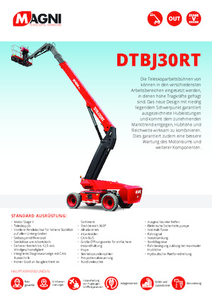Telescoophoogwerkers op wielen MAGNI DTBJ30RT