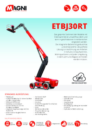 Telescoophoogwerkers op wielen MAGNI ETBJ30RT