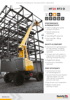 Telescoophoogwerkers op wielen Haulotte HT28 RTJ O