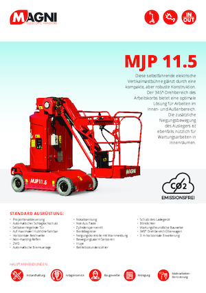 Telescoophoogwerkers op wielen MAGNI MJP11.5