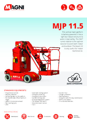 Telescoophoogwerkers op wielen MAGNI MJP11.5