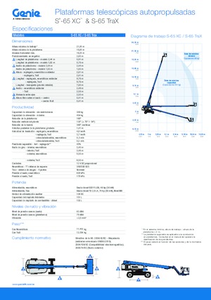 Telescoophoogwerkers op wielen Genie S-65 XC