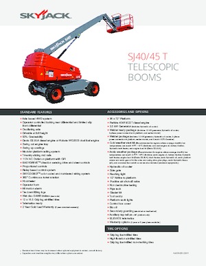 Telescoophoogwerkers op wielen Skyjack SJ 45 T+