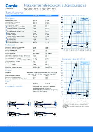 Telescoophoogwerkers op wielen Genie SX-125 XC