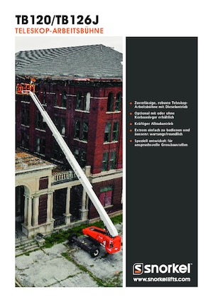 Telescoophoogwerkers op wielen Snorkel TB126J