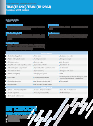 Telescoophoogwerkers op wielen Sinoboom TB36