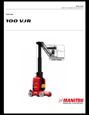 Enkele mast verticale hoogwerkers Manitou 100 VJR