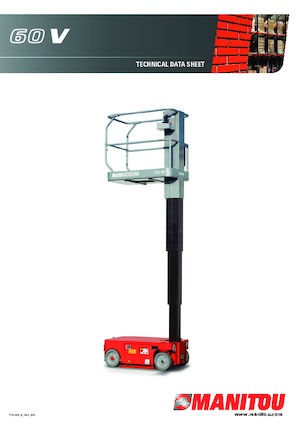 Enkele mast verticale hoogwerkers Manitou 60 V