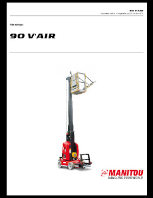 Enkele mast verticale hoogwerkers Manitou 90 V´Air
