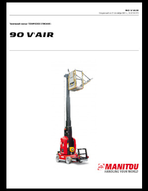 Enkele mast verticale hoogwerkers Manitou 90 V´Air