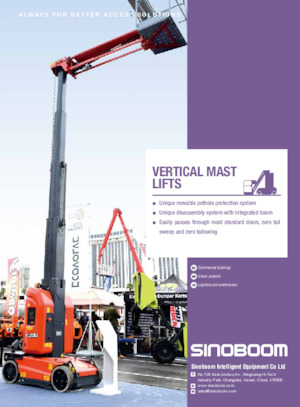 Enkele mast verticale hoogwerkers Sinoboom ML10EJ 
