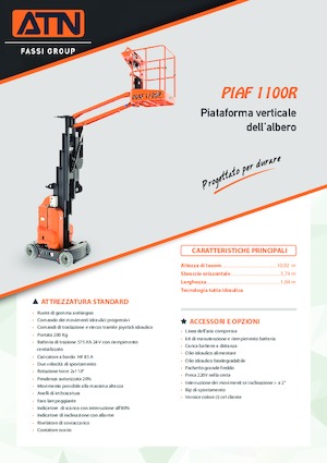 Enkele mast verticale hoogwerkers ATN PIAF 1010