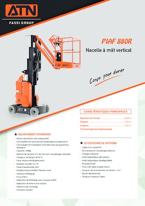 Enkele mast verticale hoogwerkers ATN PIAF 880R