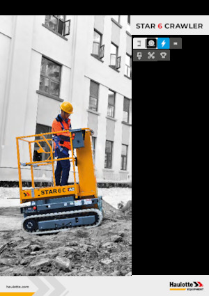 Enkele mast verticale hoogwerkers Haulotte Star 6 Crawler