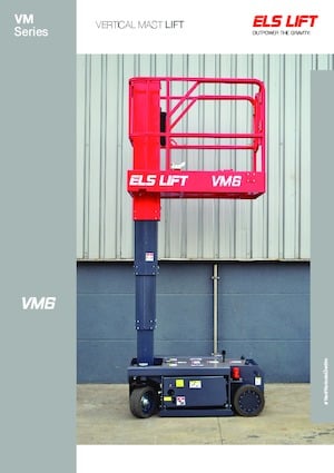 Enkele mast verticale hoogwerkers ELS Lift VM6