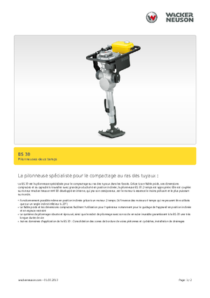 Benzine en Diesel Trilstampers Wacker BS 30