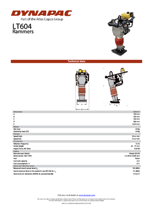 Benzine en Diesel Trilstampers Dynapac LT 604-9