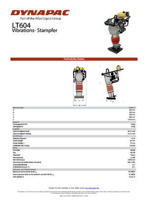 Benzine en Diesel Trilstampers Dynapac LT 604-9